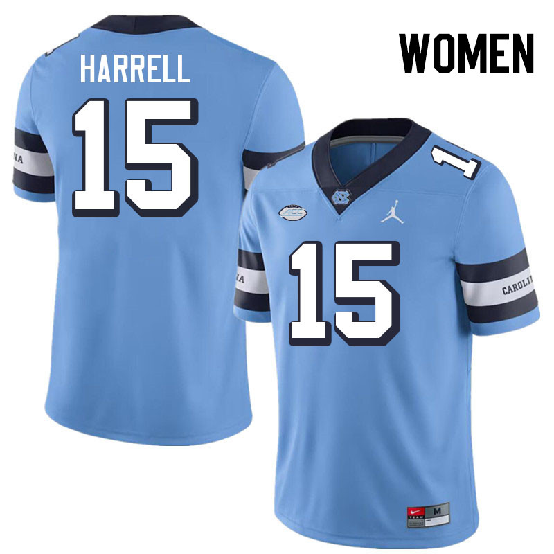 Women #15 Conner Harrell North Carolina Tar Heels College Football Jerseys Stitched-Throwback